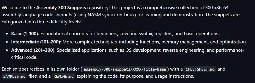 Assembly 300 Snippets