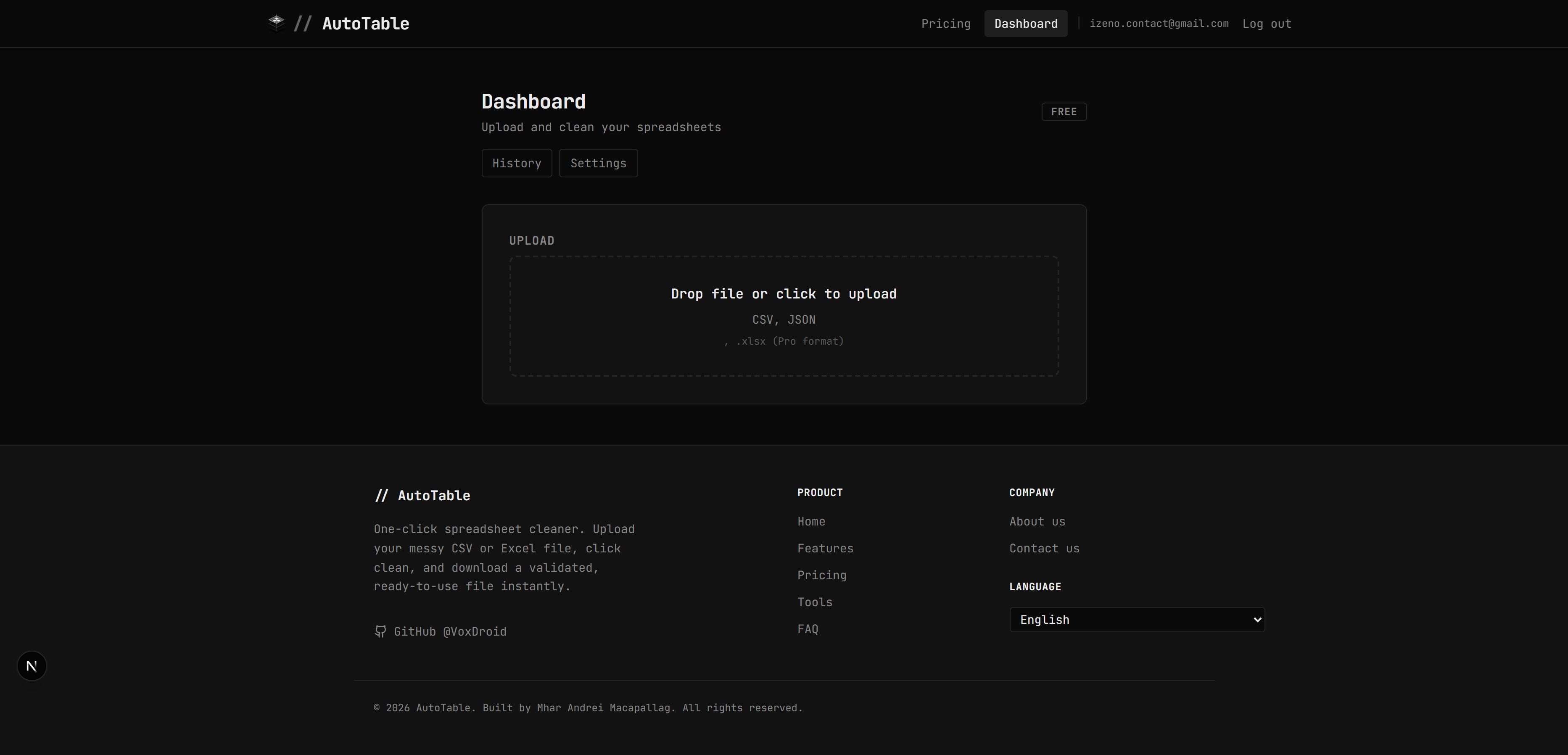 AutoTable screenshot 2