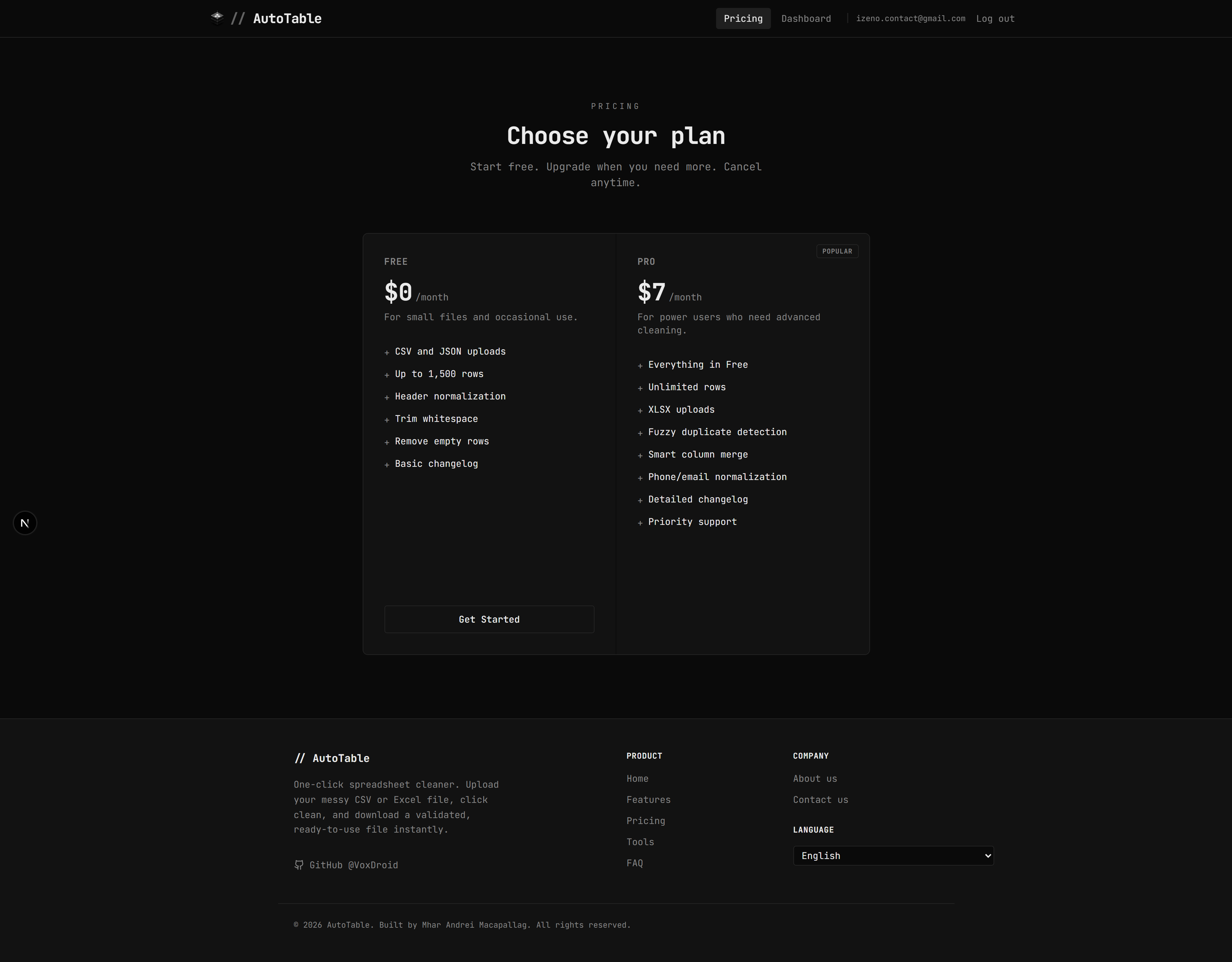 AutoTable screenshot 3