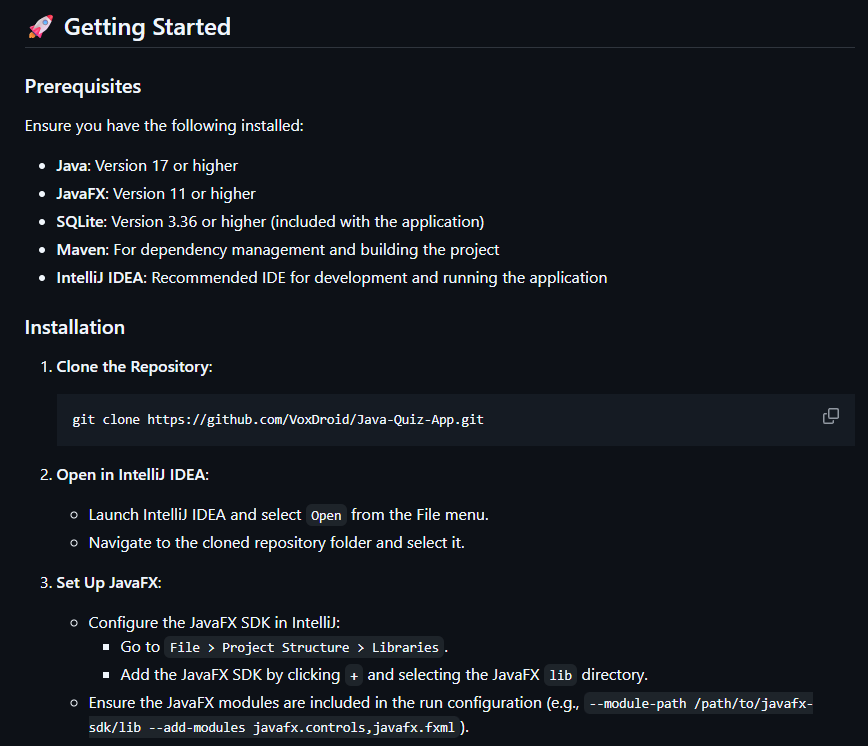 Java-Quiz-App screenshot 1