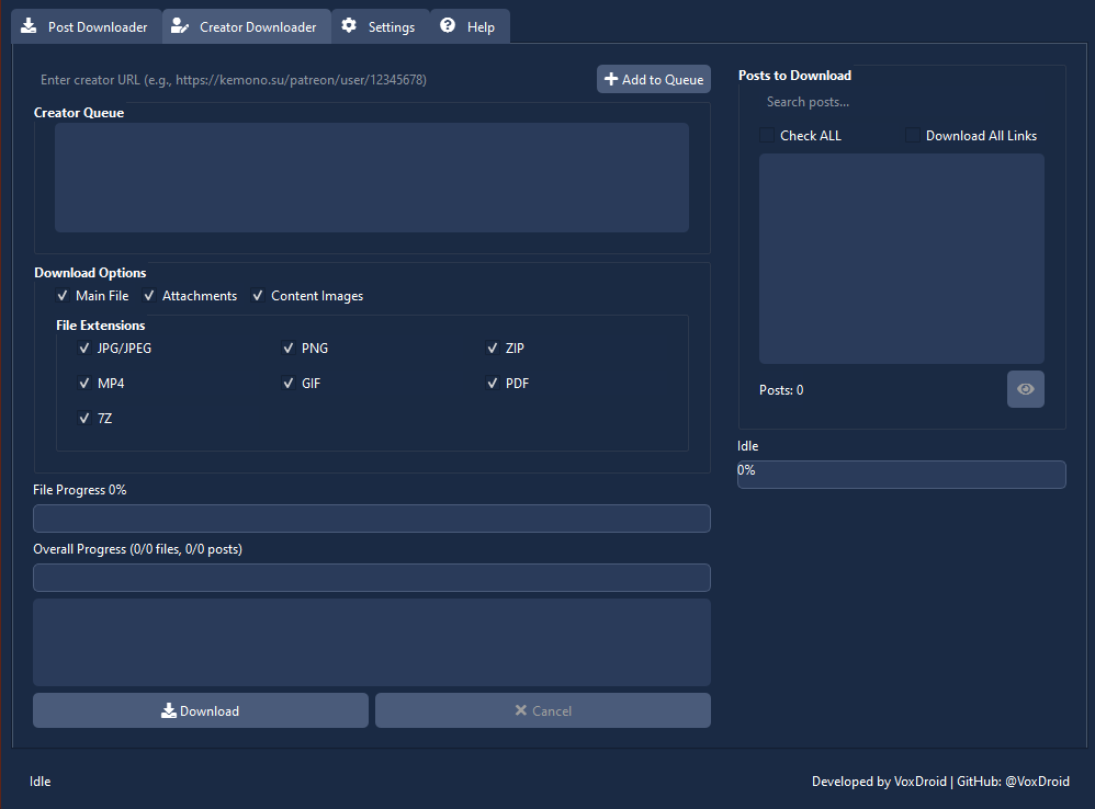 KemonoDownloader screenshot 1