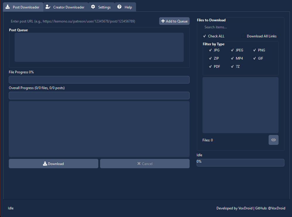 KemonoDownloader screenshot 2